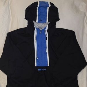Vintage 90s Nike 1/2 Zip Hooded anorak Windbreaker Jacket white Tag embroidered